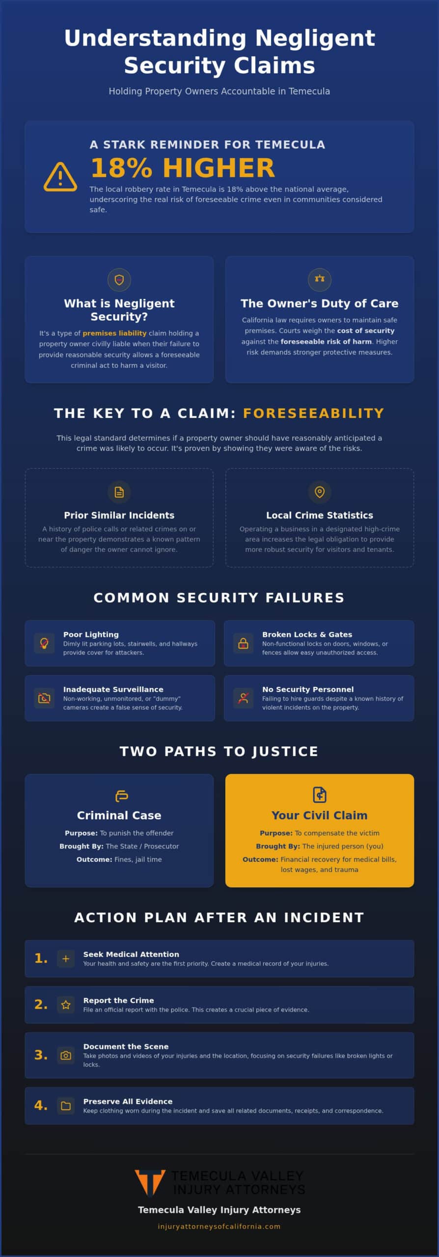 Negligent Security Lawyer in Temecula: Seeking Justice for Premises Liability